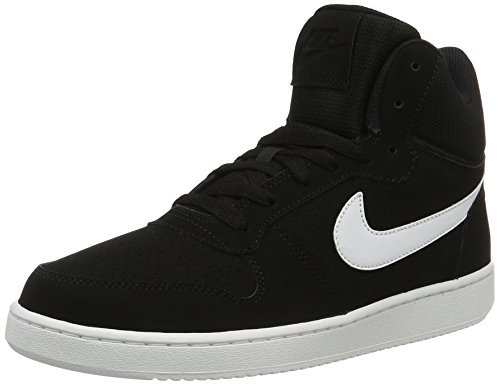 Nike Herren Court Borough Mid Basketballschuhe, Schwarz