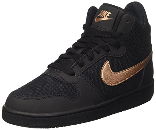 Nike Damen W Court Borough Mid Prem Basketballschuhe, schwarz