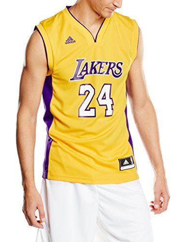 adidas Herren Trikot Los Angeles Lakers Kobe Bryant NBA Int Replica, gelb